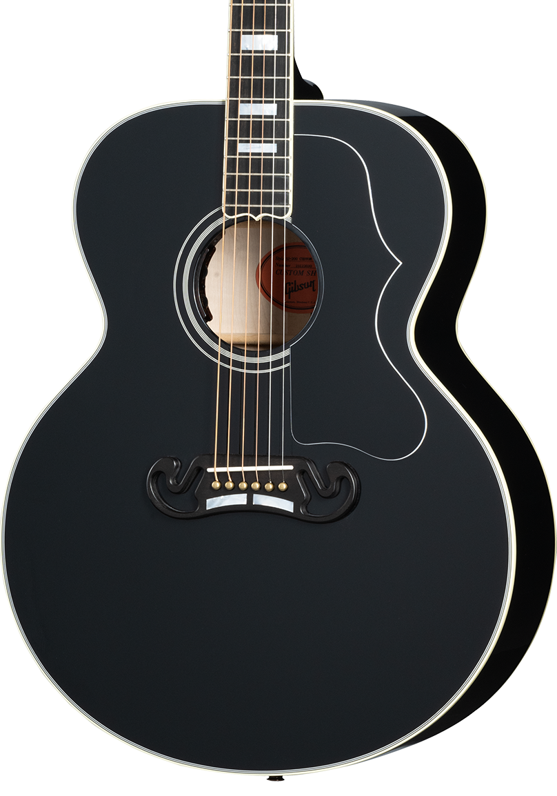 Gibson Custom Shop SJ-200 Custom Ebony w/case – Tone Shop Guitars
