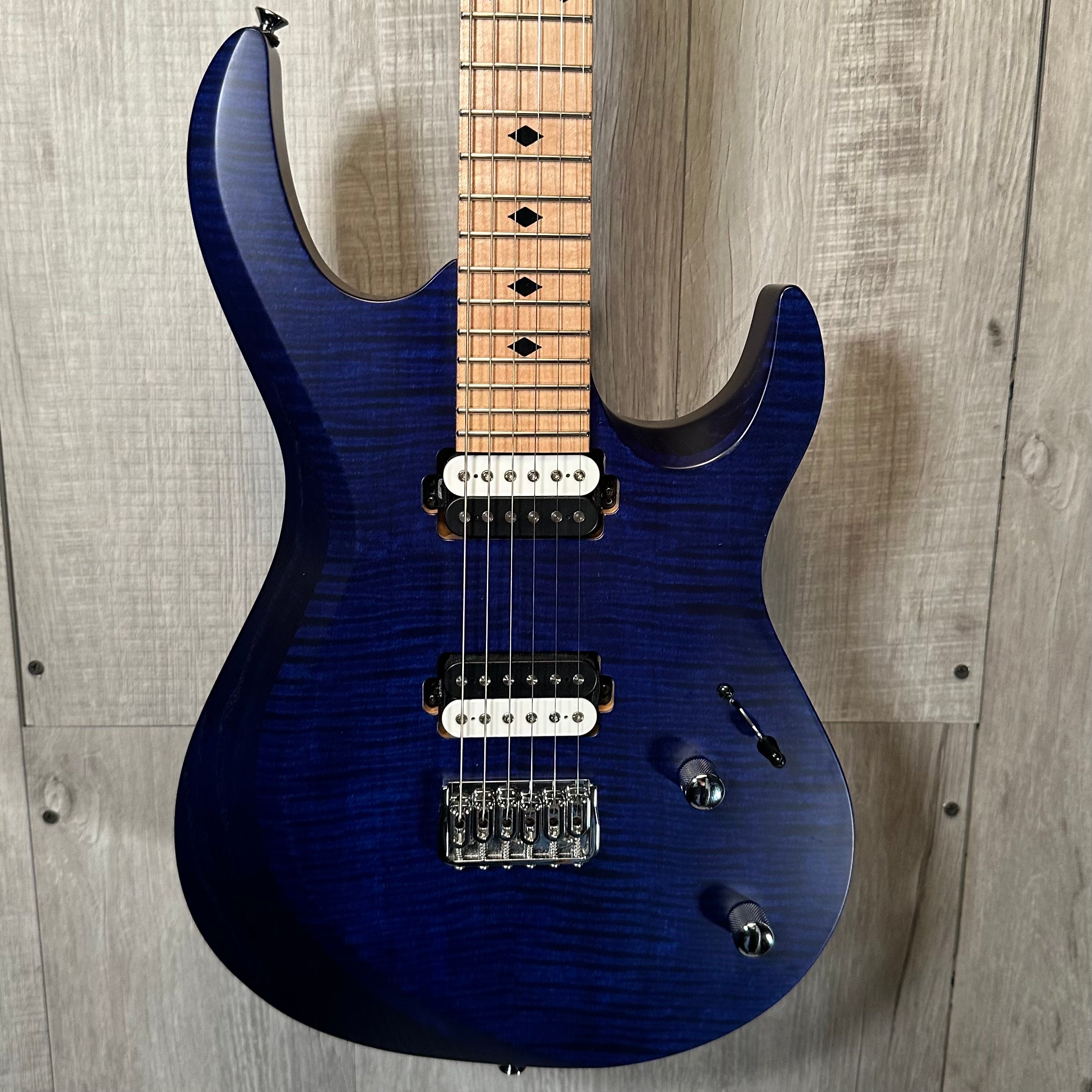 Used Kiesel Ares 6 HH Flame Top Blue w/bag TSS3938 – Tone Shop Guitars