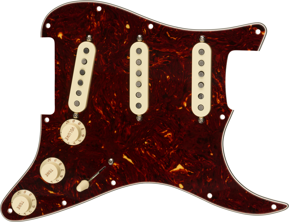 Fender Pre-Wired Strat Pickguard Custom Shop Texas Special SSS Tortoise  Shell 11 Hole PG