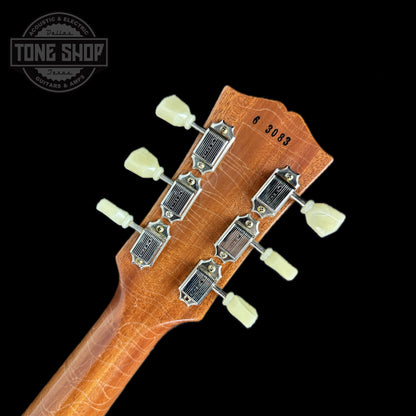 Back of headstock of Used Gibson Custom Shop 1956 Les Paul Goldtop Murphy Lab Ultra Light Aged.