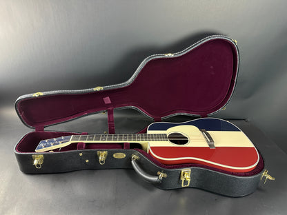 Used Martin Custom Shop D-28 Red/White/Blue Adirondack/EIR in case.