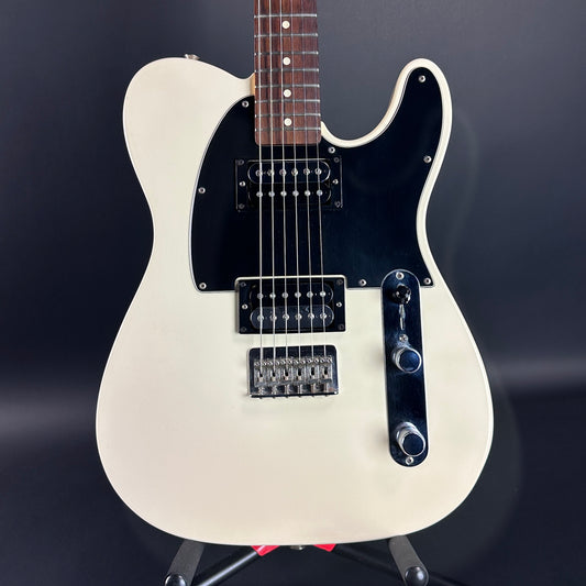 Front of Used Fender Standard Tele HH Olympic White.