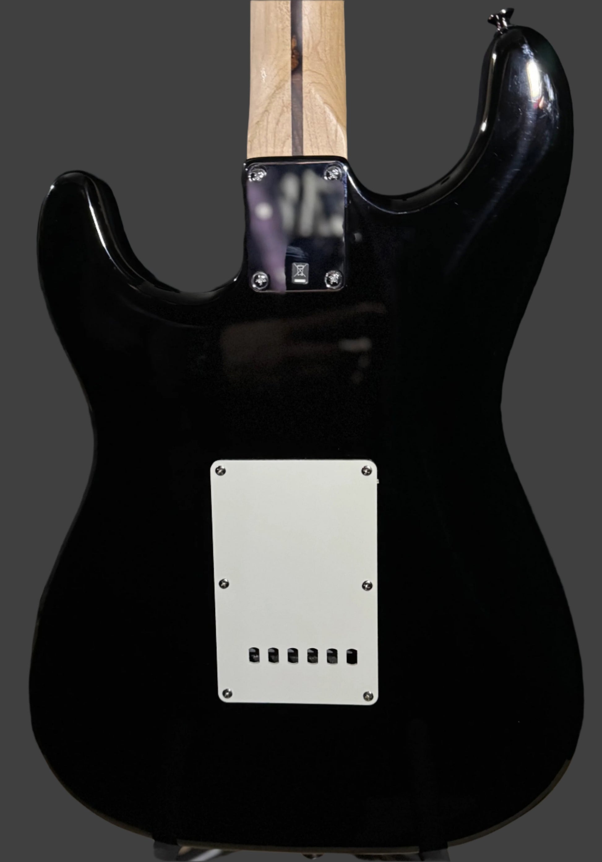 Back of Used Starcaster by Fender Stratocaster Black TSS4892