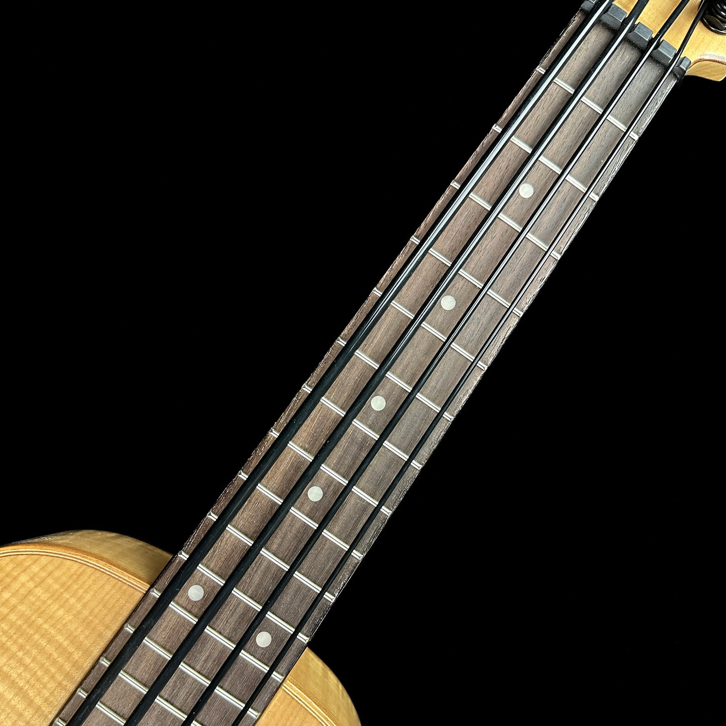 Fretboard of Used Kala UBass FM-FS.