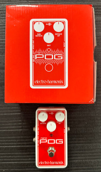 Top with box of Used EHX Electro Harmonix Nano Pog Octave w/box TSS4166