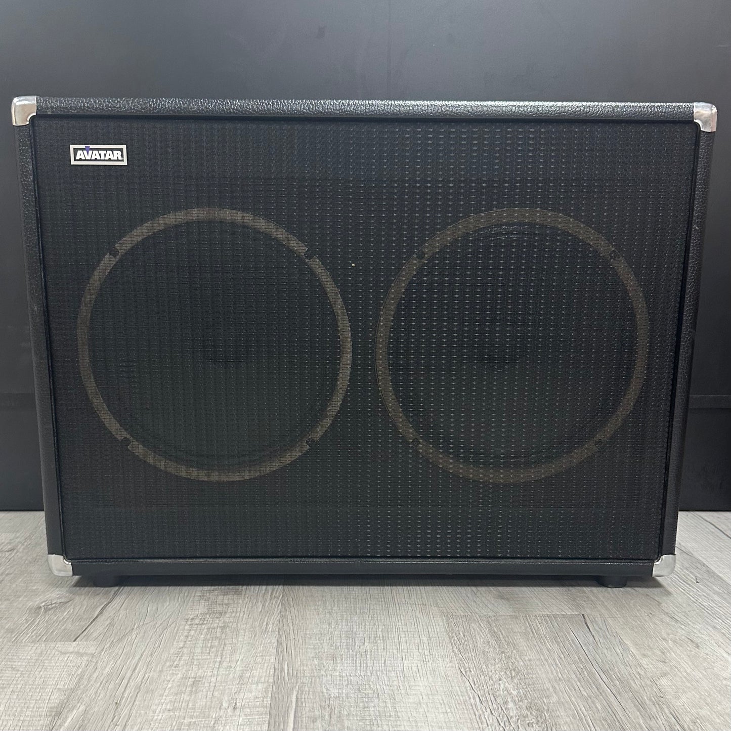 Front of Used Avatar 2x12 16 Ohm 45 Watt Speaker Cab w/ UK Celestion G12H & UK Celestion Alnico Blue TSS4146