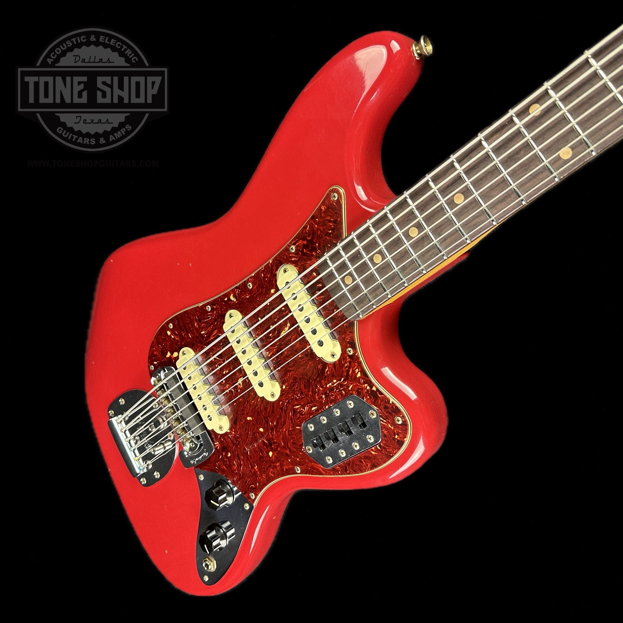 Fender Custom Shop Limited Edition Bass VI Journeyman Relic Aged Dakota Red  w/case