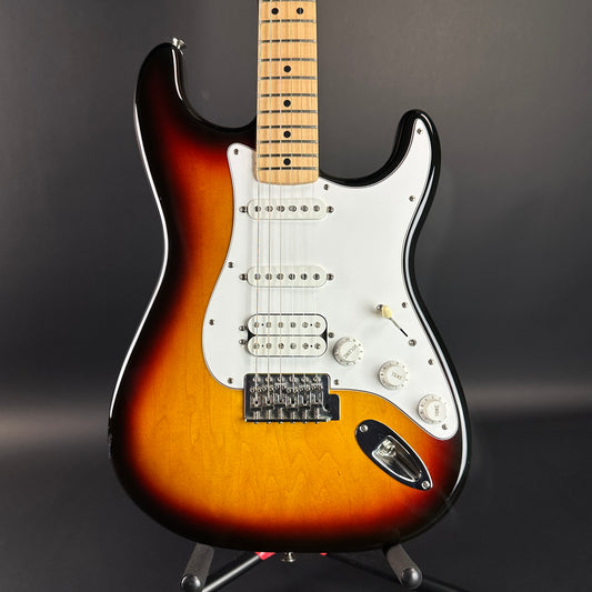 Front of Used Fender Standard Strat HSS Sunburst.