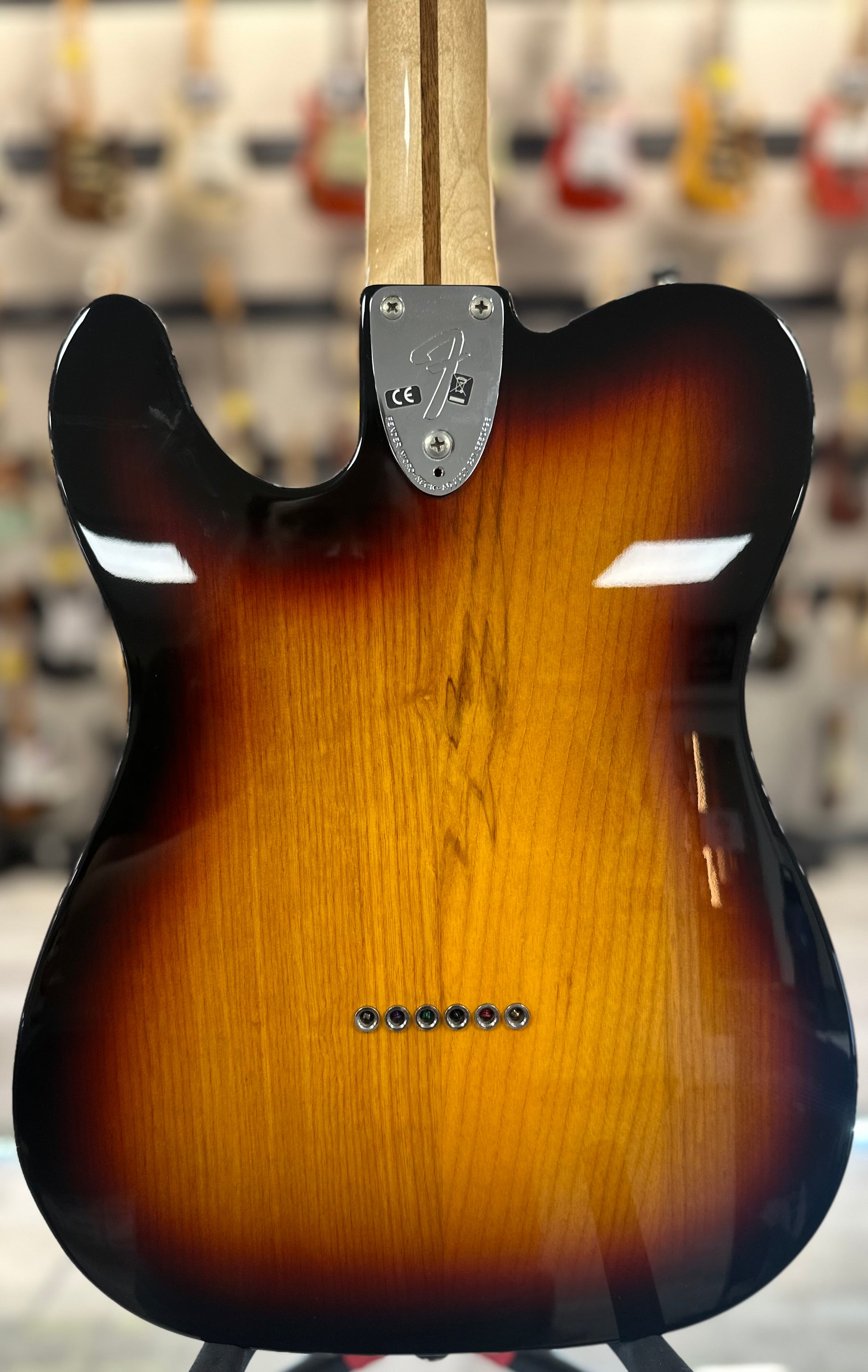 Back of Used 2007 Fender Classic Series 70's Thinline Telecaster Sunburst w/case TSS4509