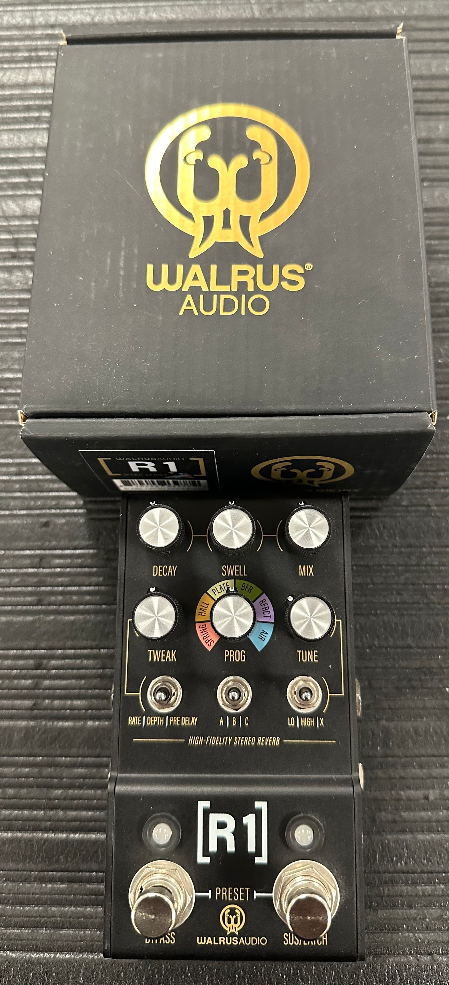 Top with box of Used Walrus Audio R1 Hi-Fidelity Reverb w/box TSS4168