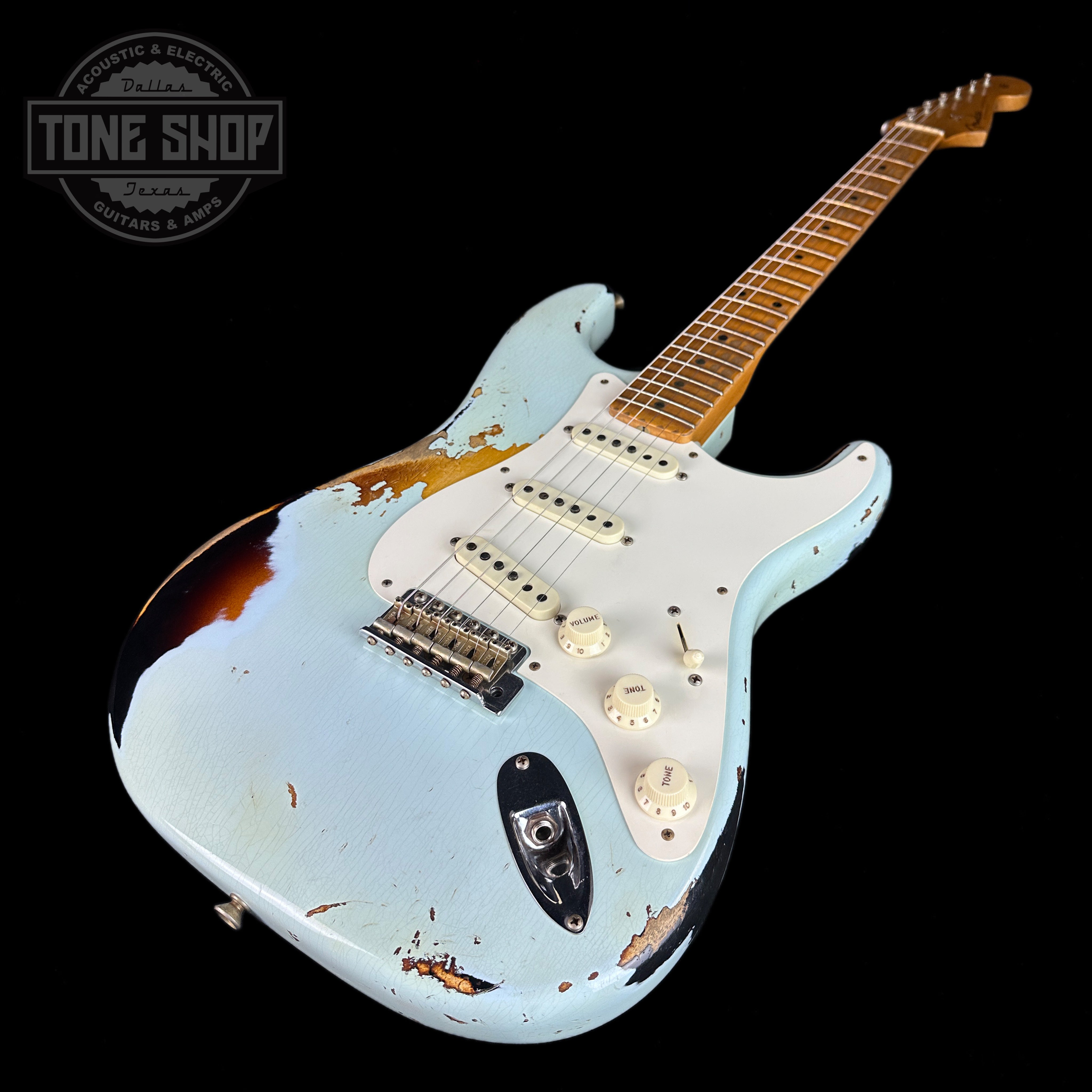 Used 2020 Fender Custom Shop '56 Stratocaster Sonic Blue Over 3 Tone S –  Tone Shop Guitars