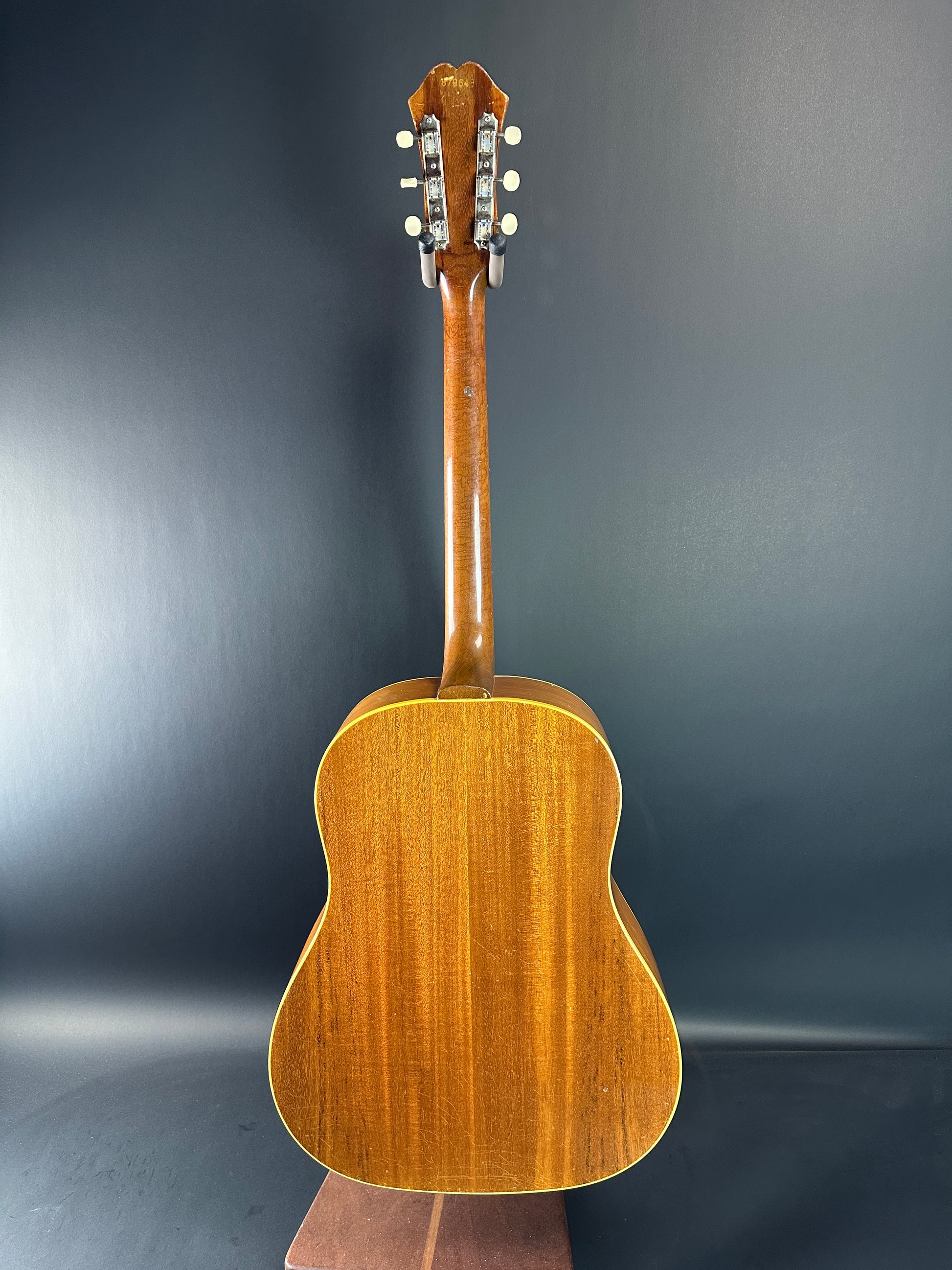 Full back of Vintage 1967 Epiphone Texan FT79N Natural.