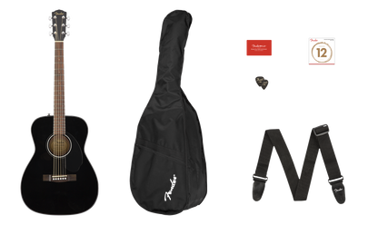 Bundle items of the Fender CC-60S Concert Pack V2 Black.