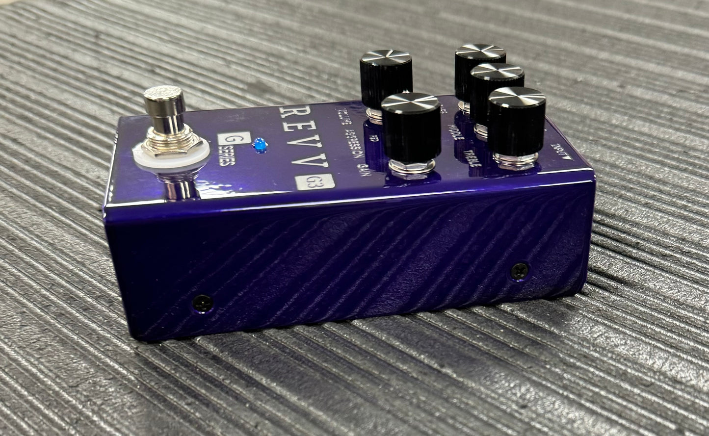 Side of Used Revv G3 Overdrive/Distortion w/box