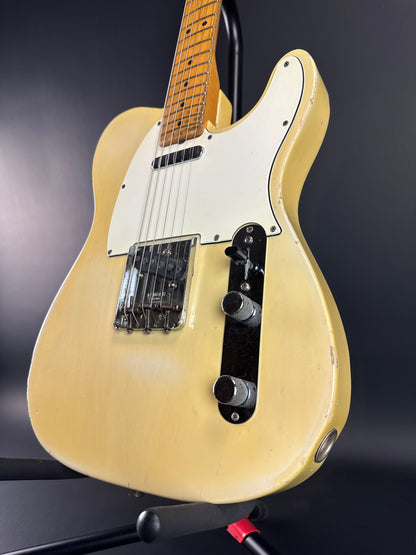 Front angle of Vintage 1968 Fender Telecaster Vintage White.