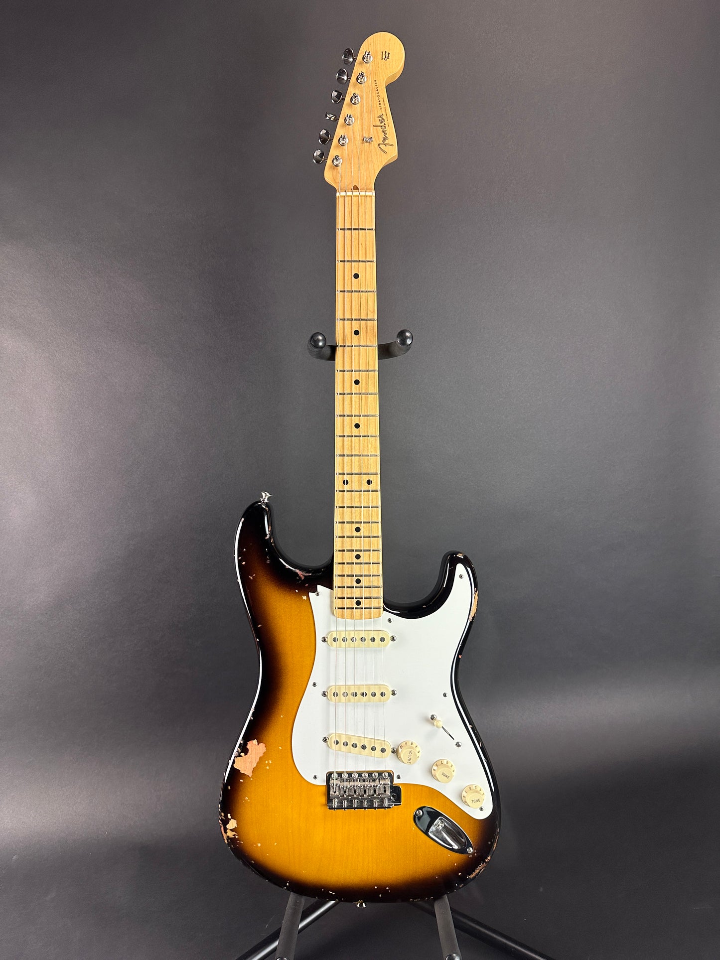 Full front of Used 2017 Fender Wildwood '56 Strat Sunburst.