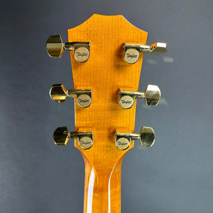 Back of headstock of Used 2006 Taylor GS Big Leaf Maple / Sitka Natural.