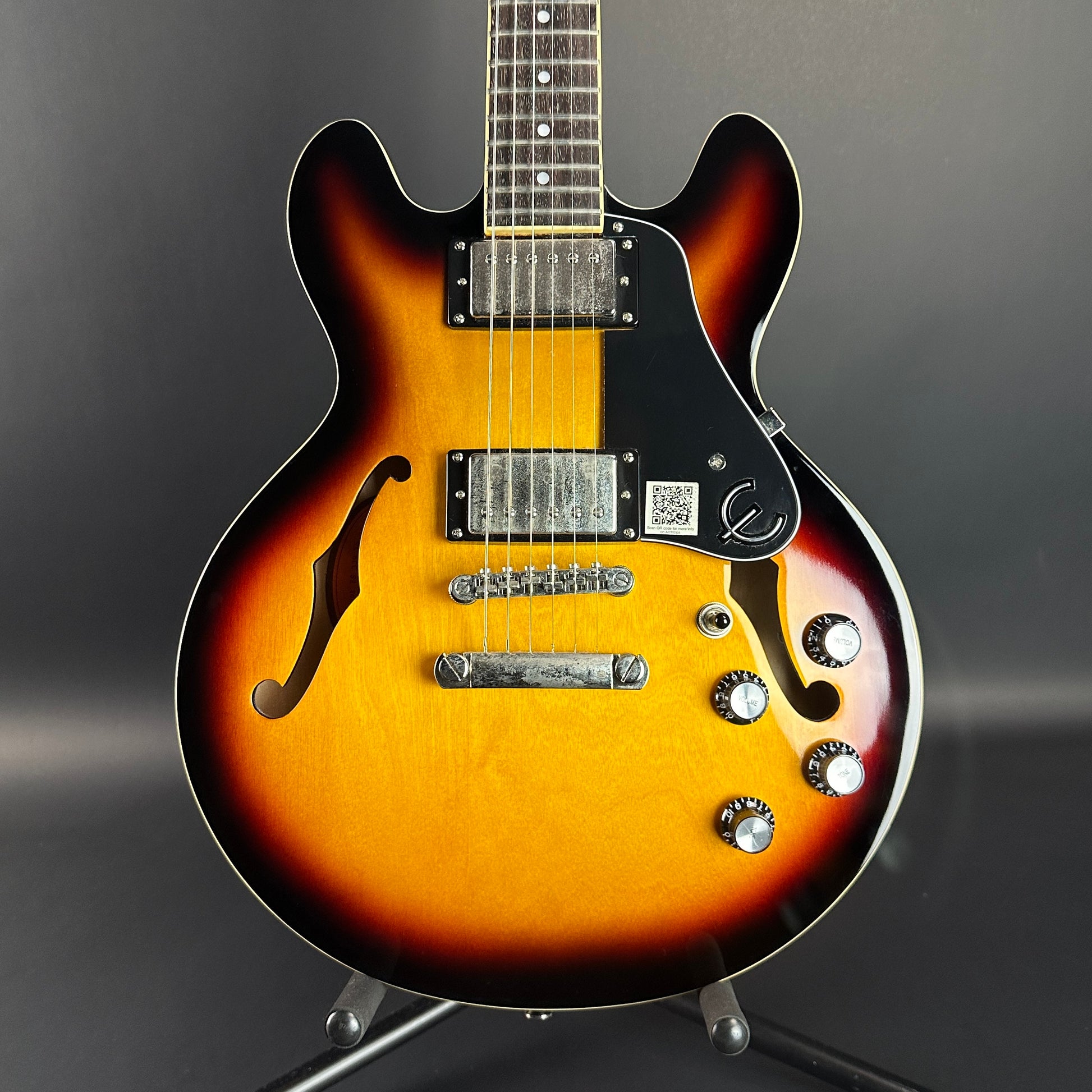 Front of Used Epiphone Dot ES-339 Burst.