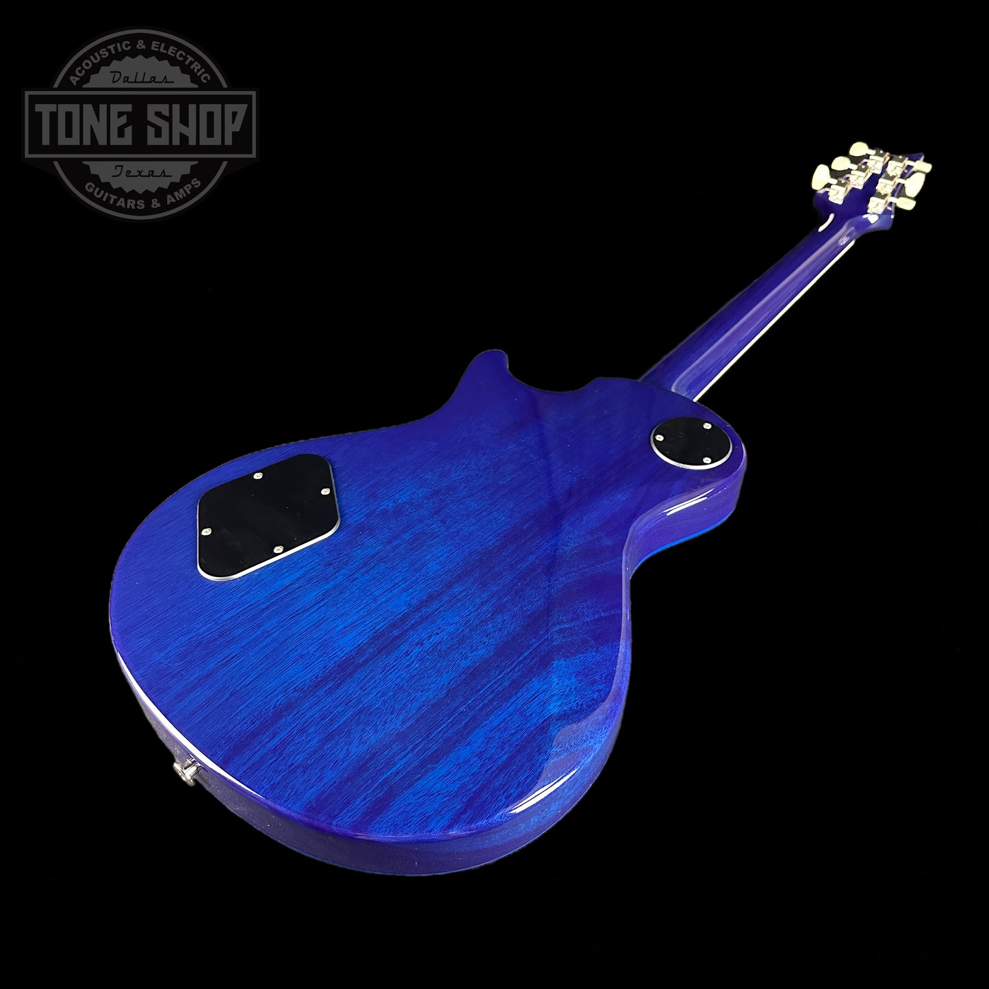 Back angle of PRS S2 McCarty 594 Singlecut Lake Blue.