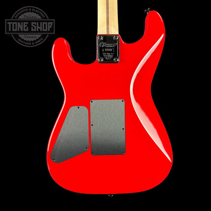 Back of Charvel Custom Shop San Dimas2H F R Ferrari Red.