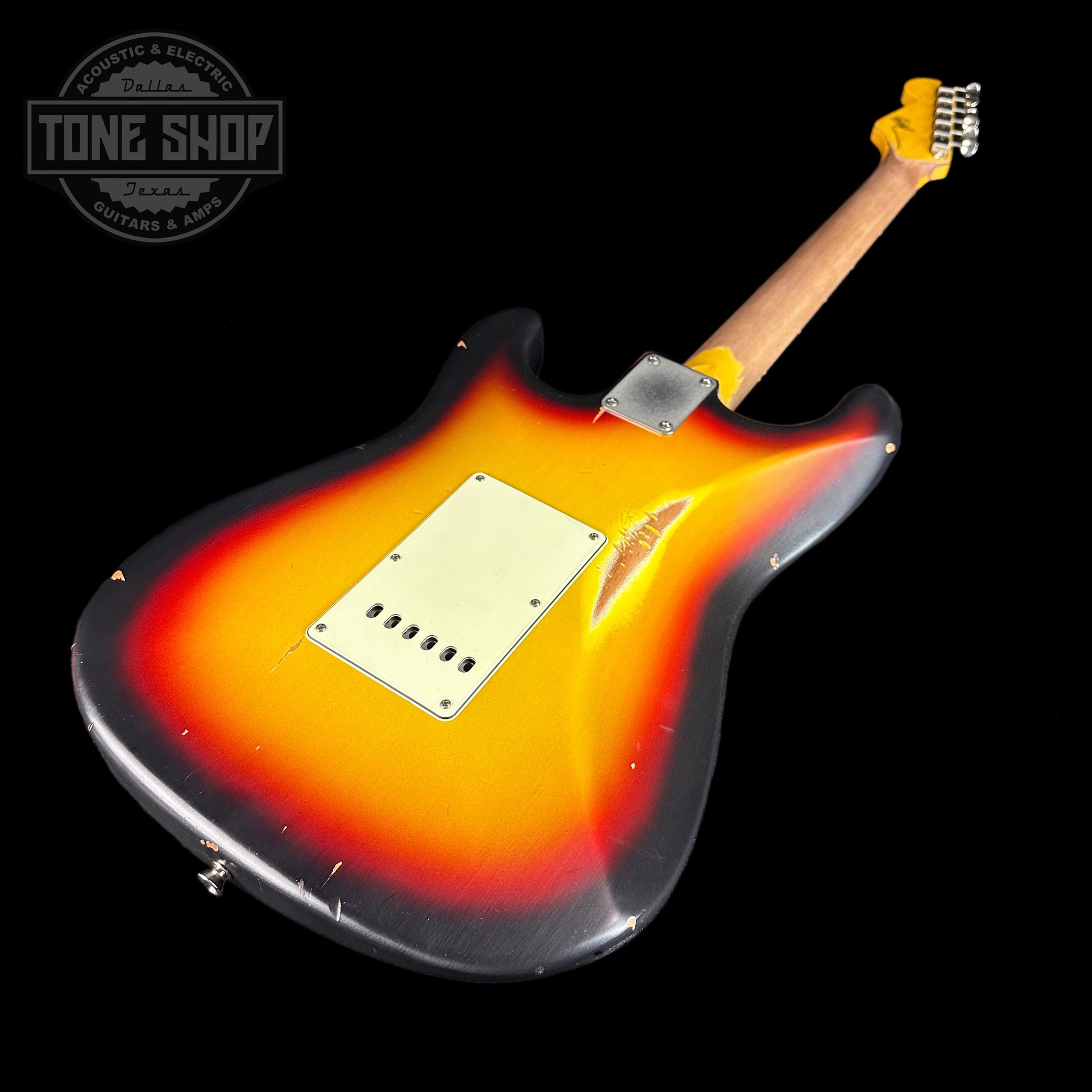 Back angle of Nash S-63 3-Tone Sunburst Alder Medium Aging RW.