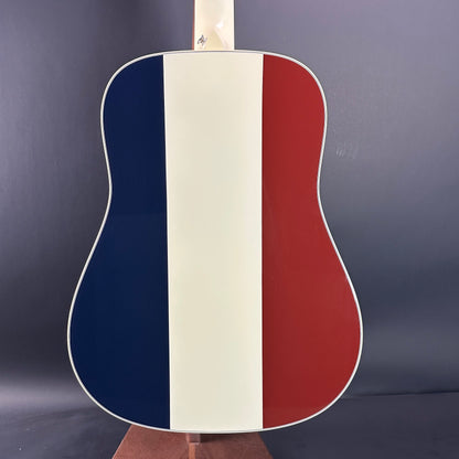 Back of Used Martin Custom Shop D-28 Red/White/Blue Adirondack/EIR.