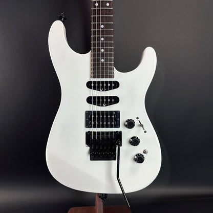 Front of Used Fender Limited Edition HM Strat Bright White.