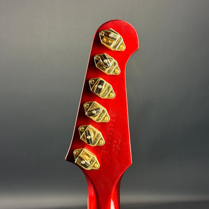 Back of headstock of Used 2006 Gibson Firebird VII Red Metallic.