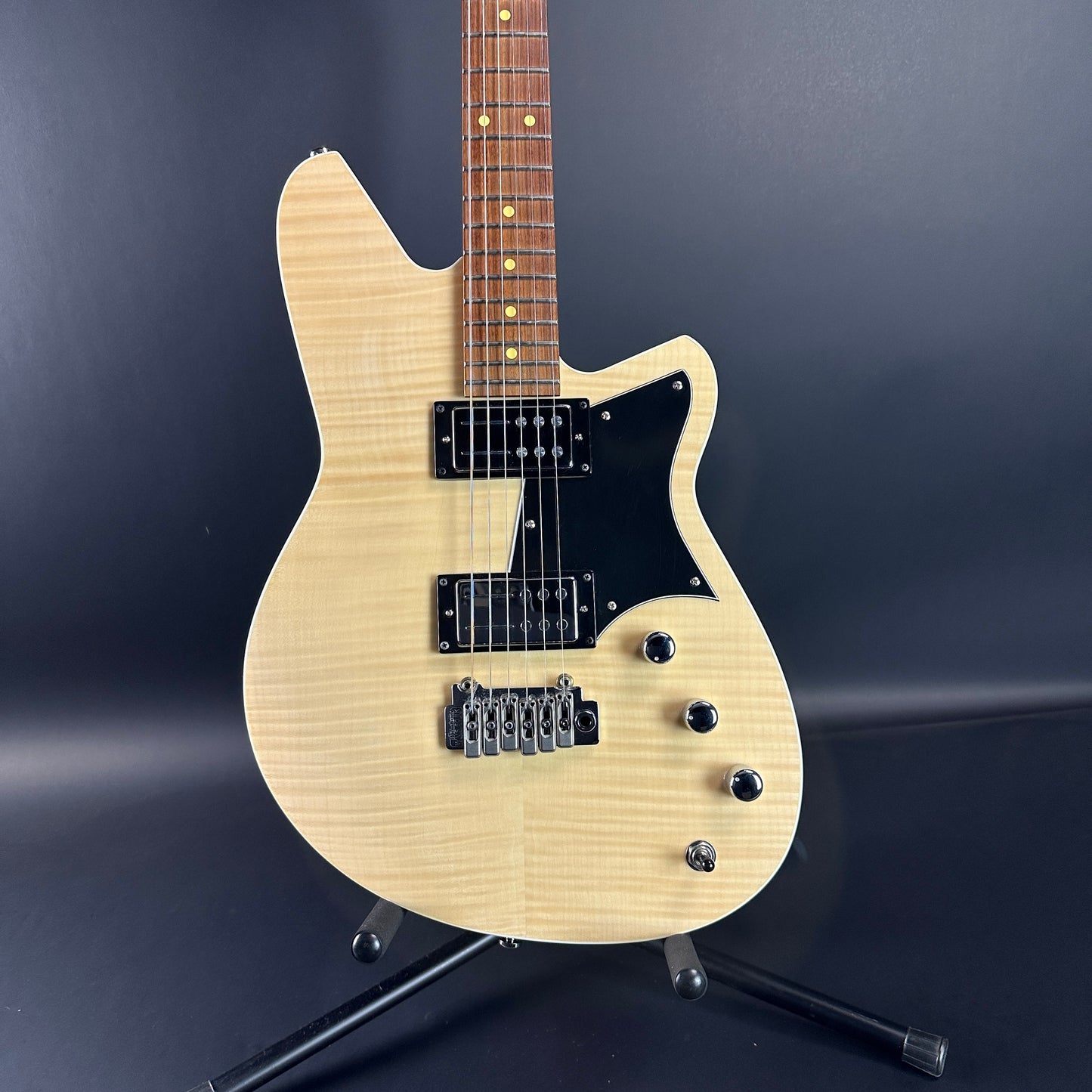 Front of Used Reverend Kingbolt RA Natural Flame Maple.