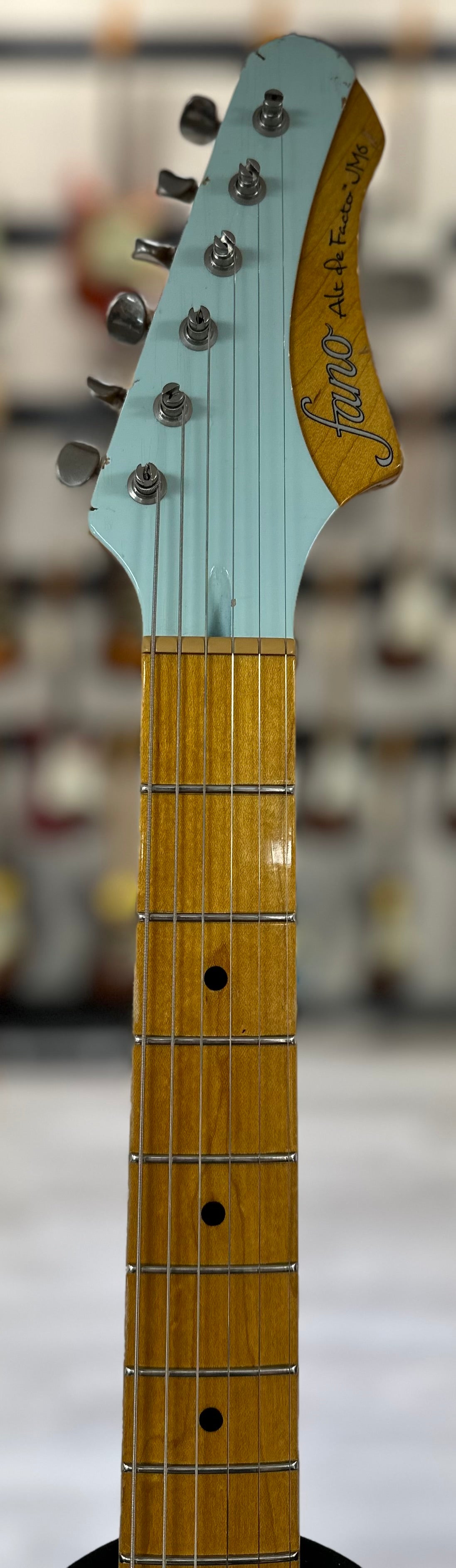 Neck of Used Fano Alt De Facto JM6 Blue Boy w/case TSS4361