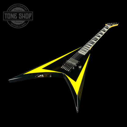 Front angle of Used ESP Alexi Laiho Signature Black with Yellow.