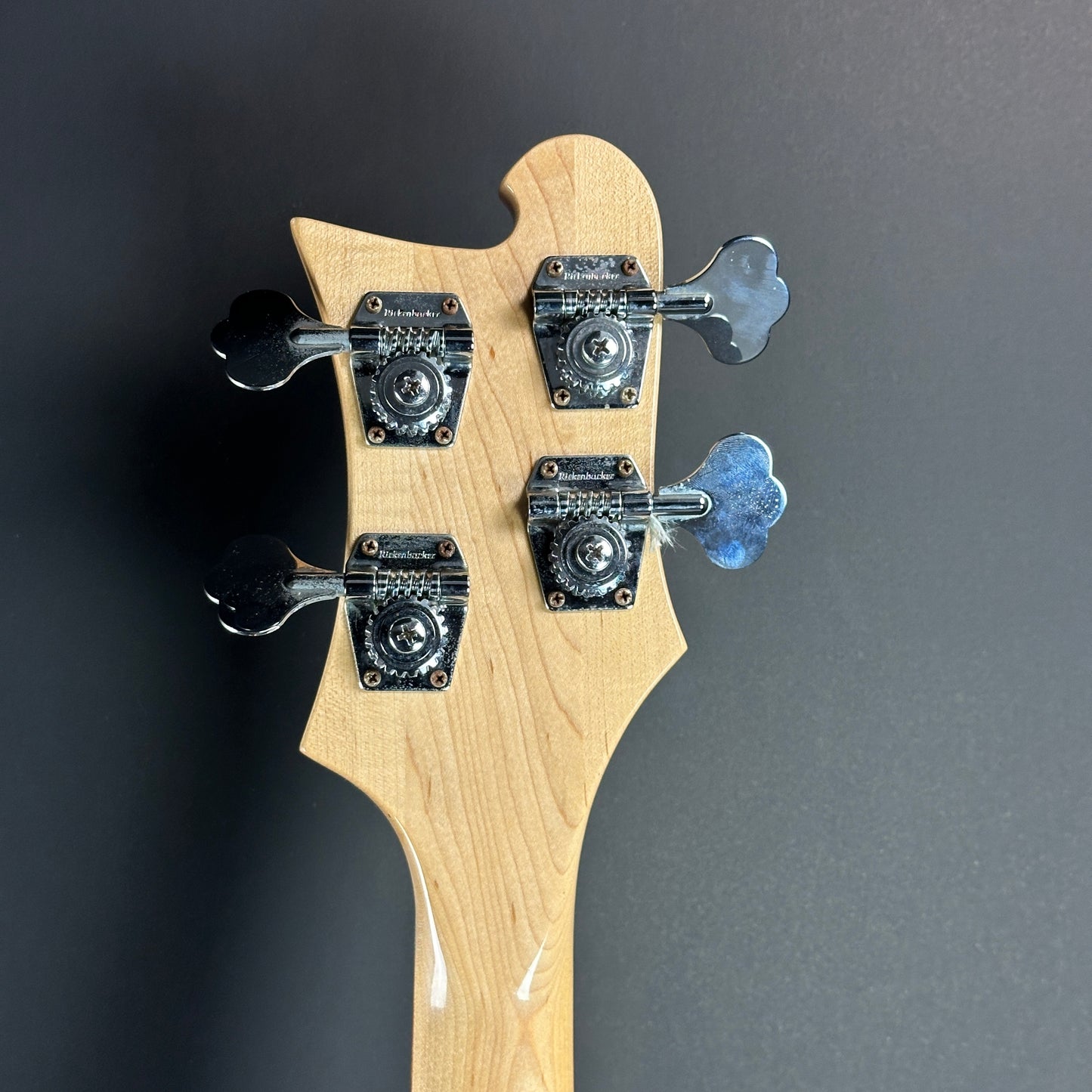 Back of headstock of Used 2004 Rickenbacker 4003 Natural.