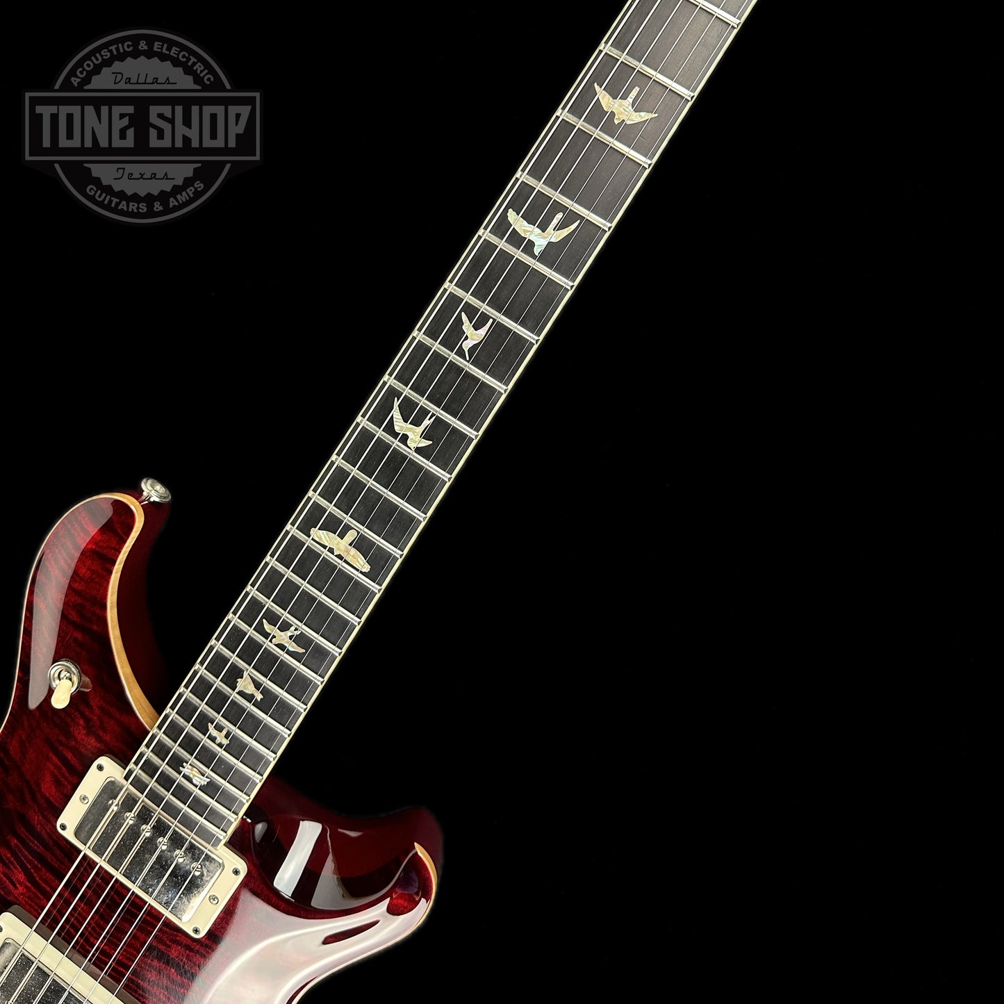Fretboard of Used 2019 PRS McCarty 594 Scarlet.