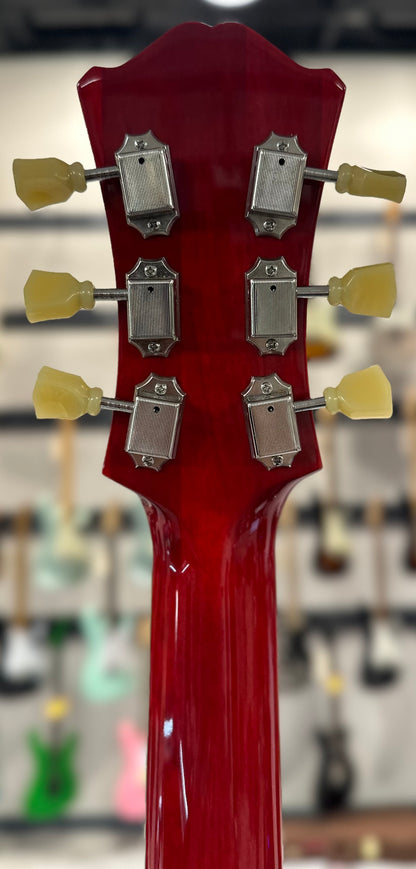 Back of headstock of Used 2021 Eastman T486-RD Cherry Red w/case TSS4142