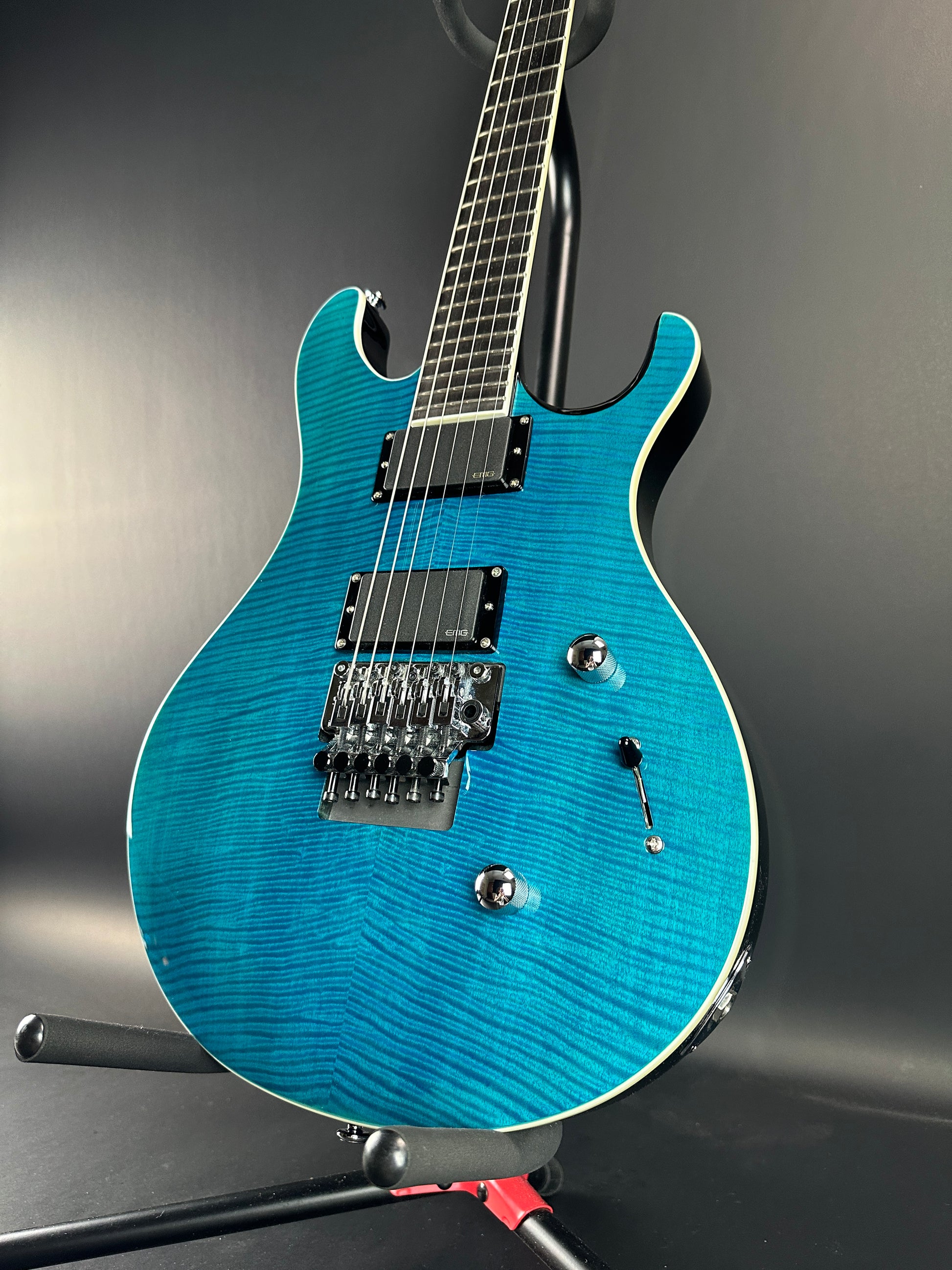 Front angle of Used PRS SE Torero Sapphire.