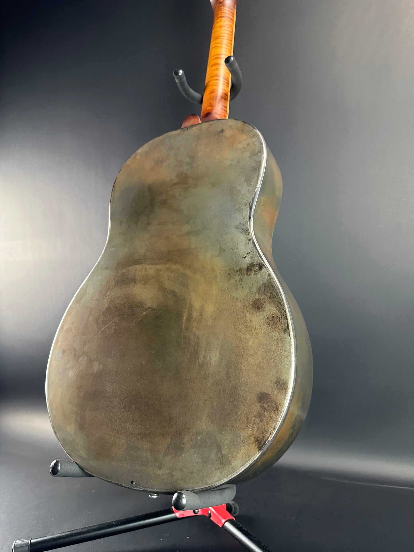 Back angle of Used Mule Resonator Guitar.