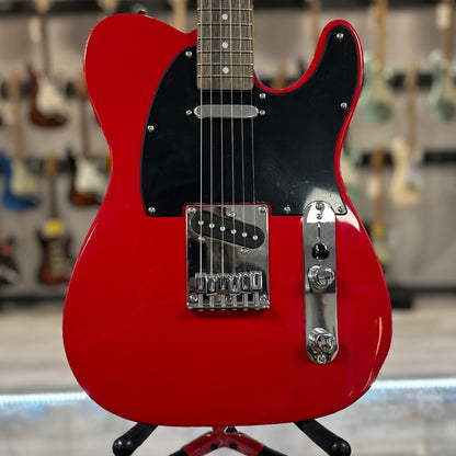 Front of Used Squier Sonic Telecaster Torino Red TSS4423