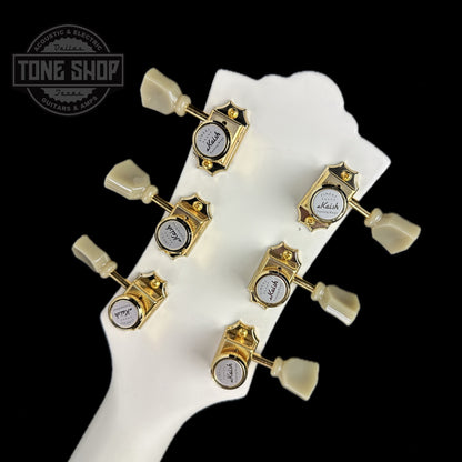 Back of headstock of Used Guild SF-V White.