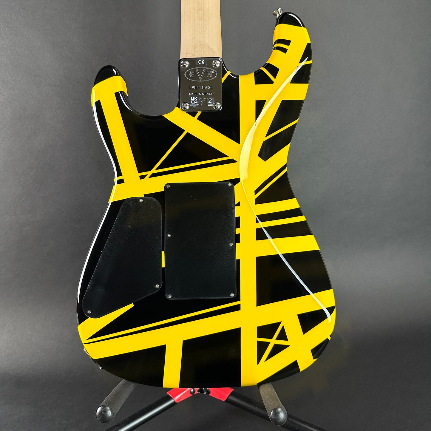 Back of Used EVH Striped Series Black & Yellow.