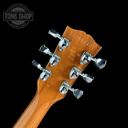 Back of headstock of Used 2008 Gibson Les Paul Standard Gold Top.