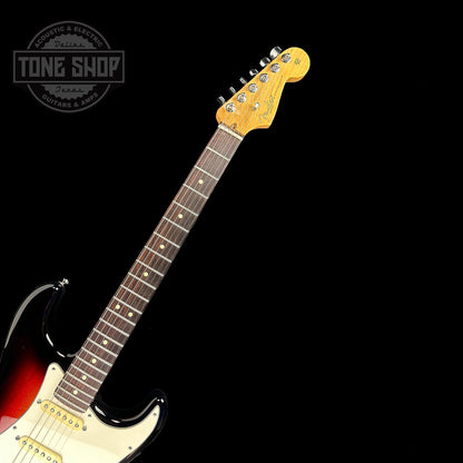 Fretboard of Used 2015 Fender American Standard Strat Sunburst.