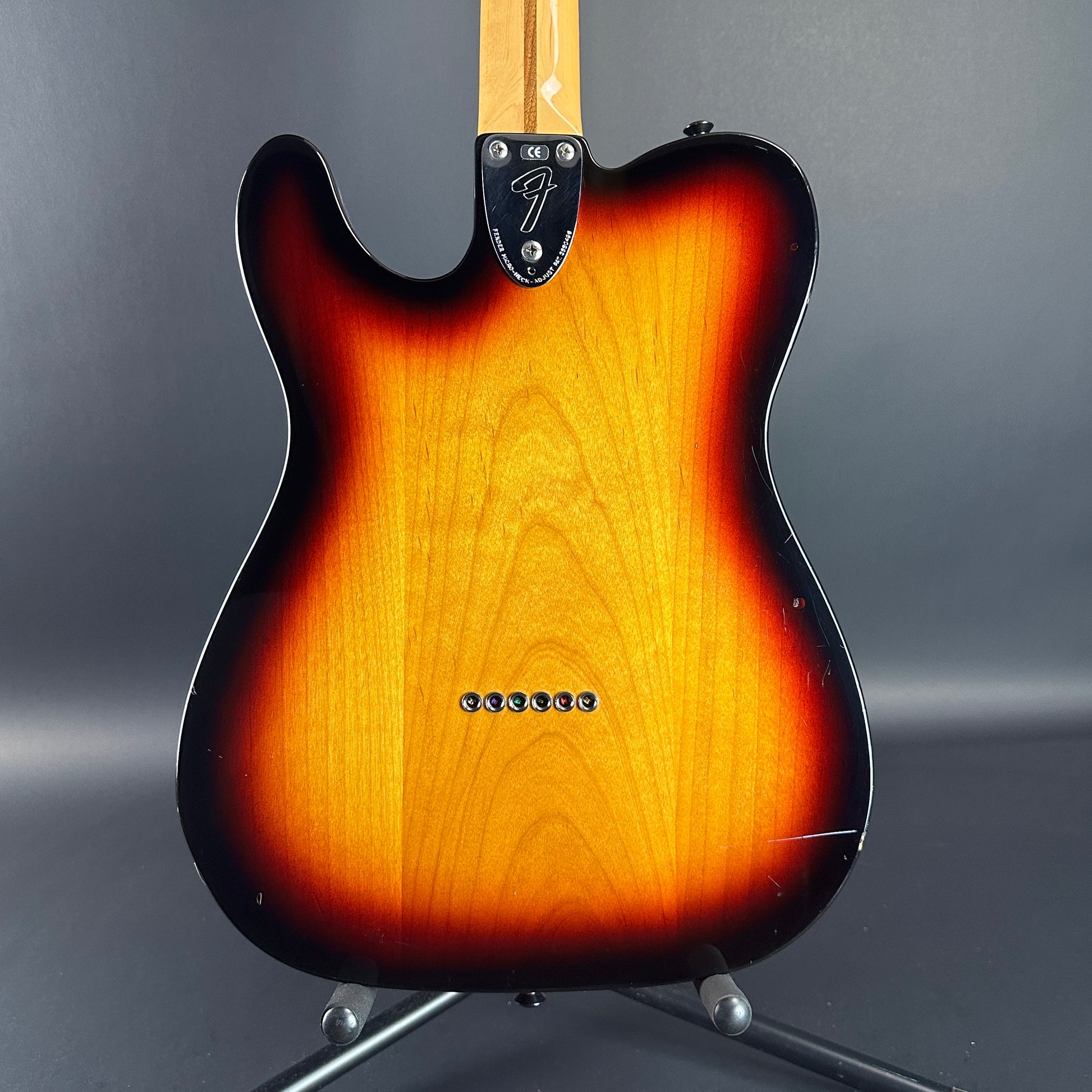 Back of Used Fender Classic Series '72 Telecaster Custom 3-Color Sunburst.