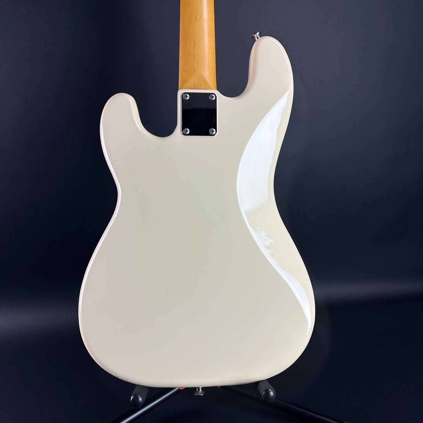 Back of Used Fender CIJ PB-64 Precision Bass Olympic White.