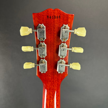 Back of headstock of Used 2014 Custom Shop Gibson 1958 Les Paul Lemonburst VOS.