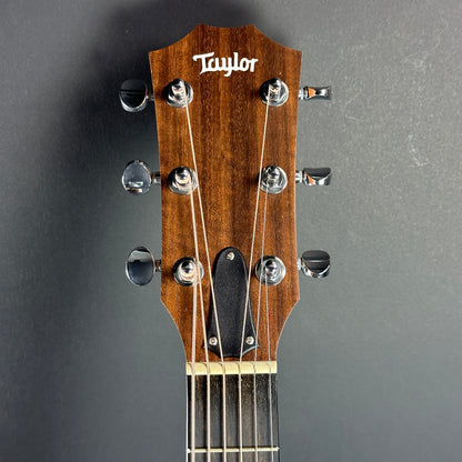 Front of headstock of Used Taylor BBTe Walnut.