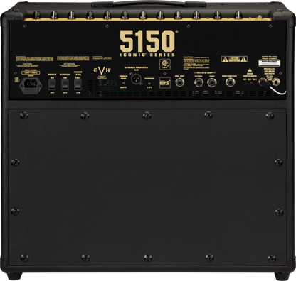 Back of EVH 5150 Iconic Series 40W EL34 1x12 Combo Black.