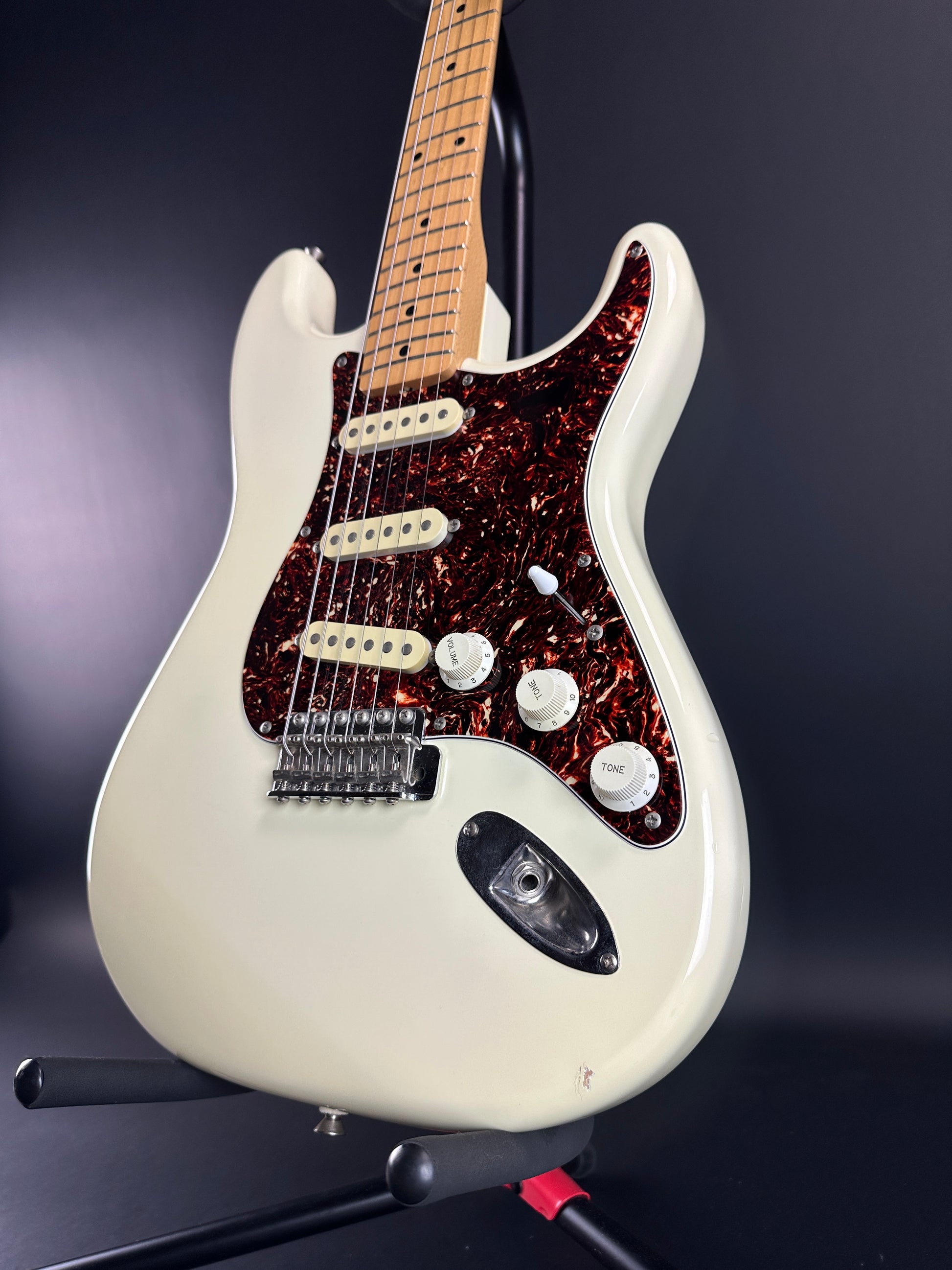 Front angle of Used 1987 Squier MIJ Strat.