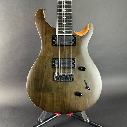 Front of Used PRS SE Mark Holcomb SVN Walnut.