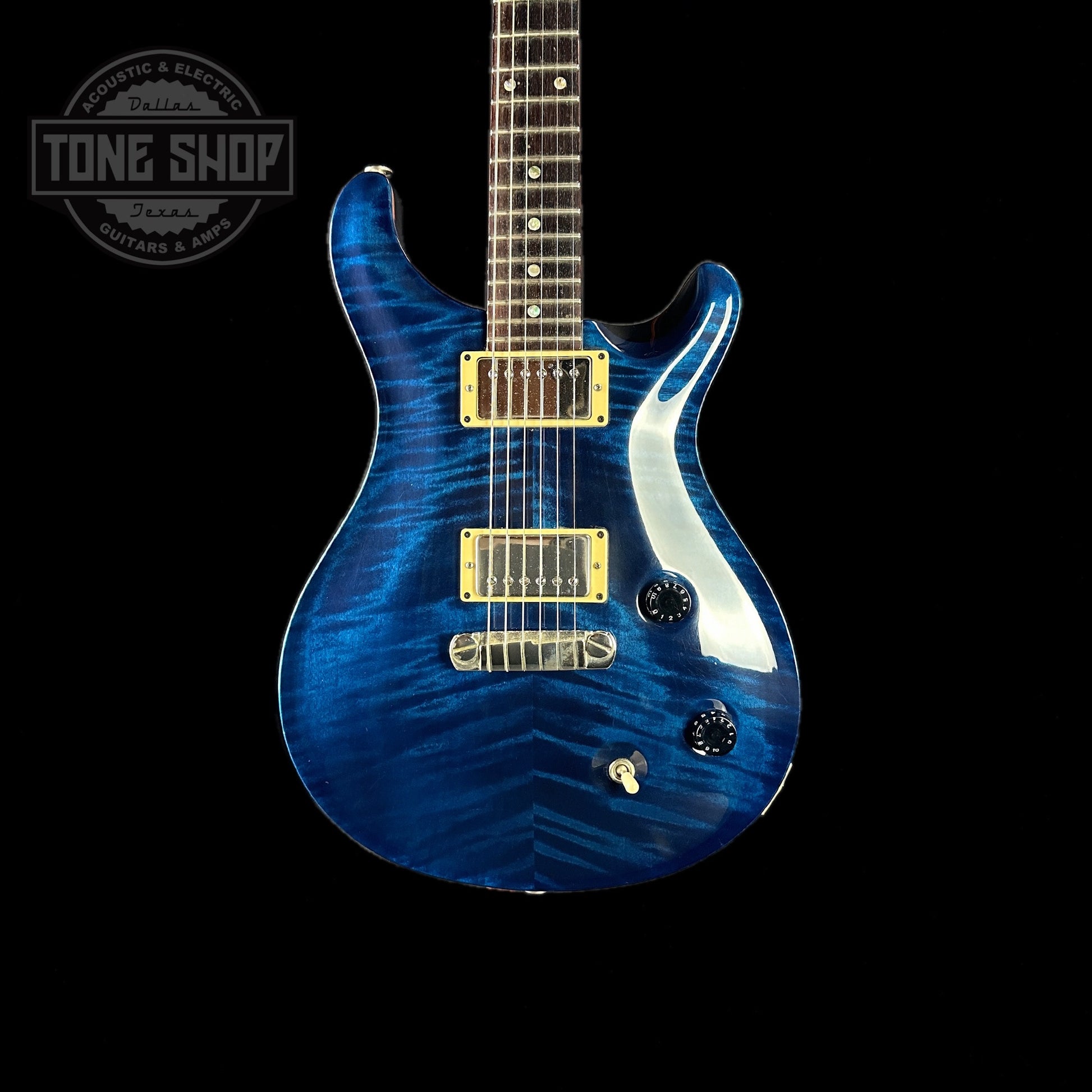 Front of body of Used 2001 PRS McCarty Whale Blue Moons.