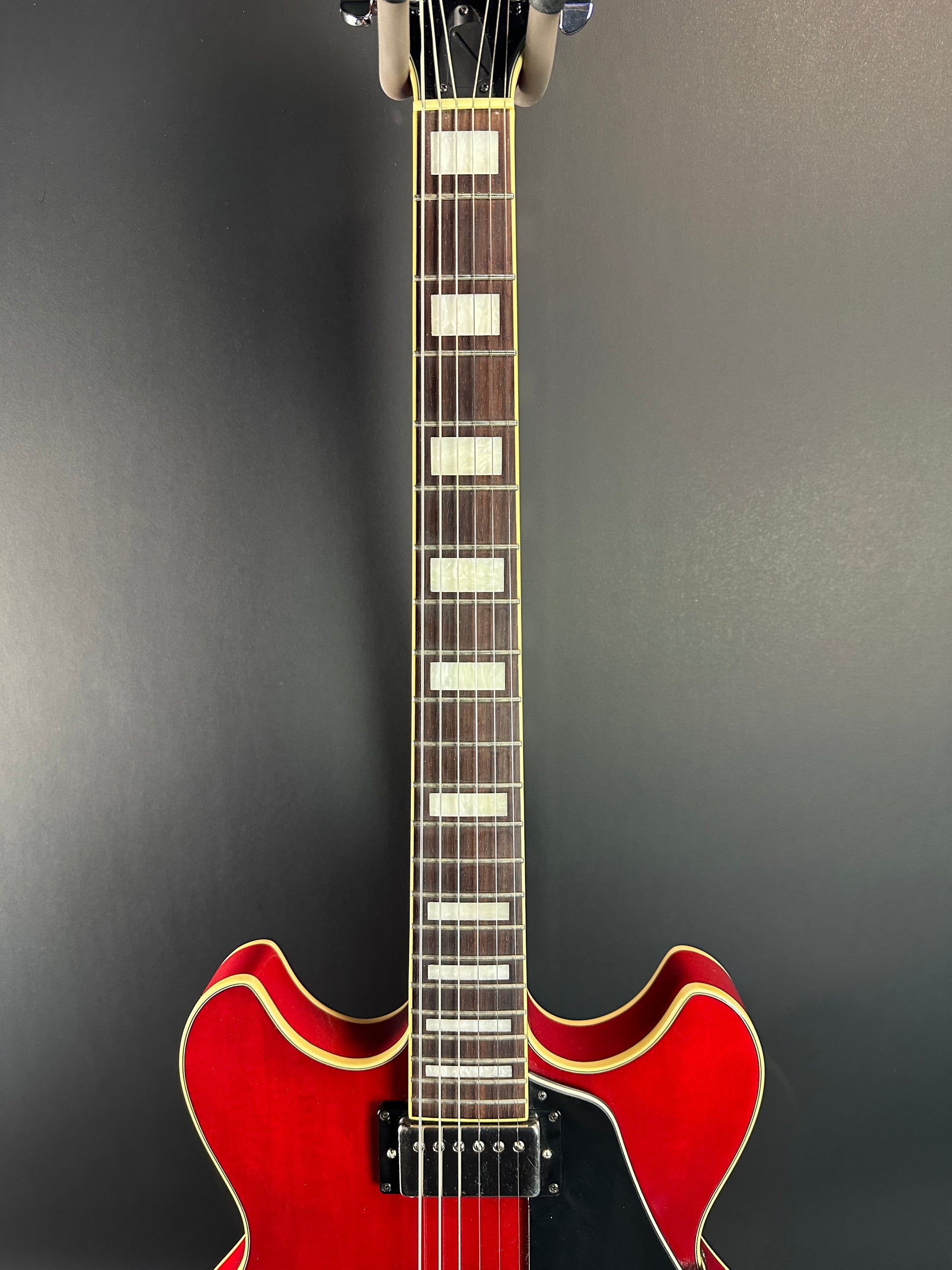 Fretboard of Used Ibanez AS73-TCD Cherry.